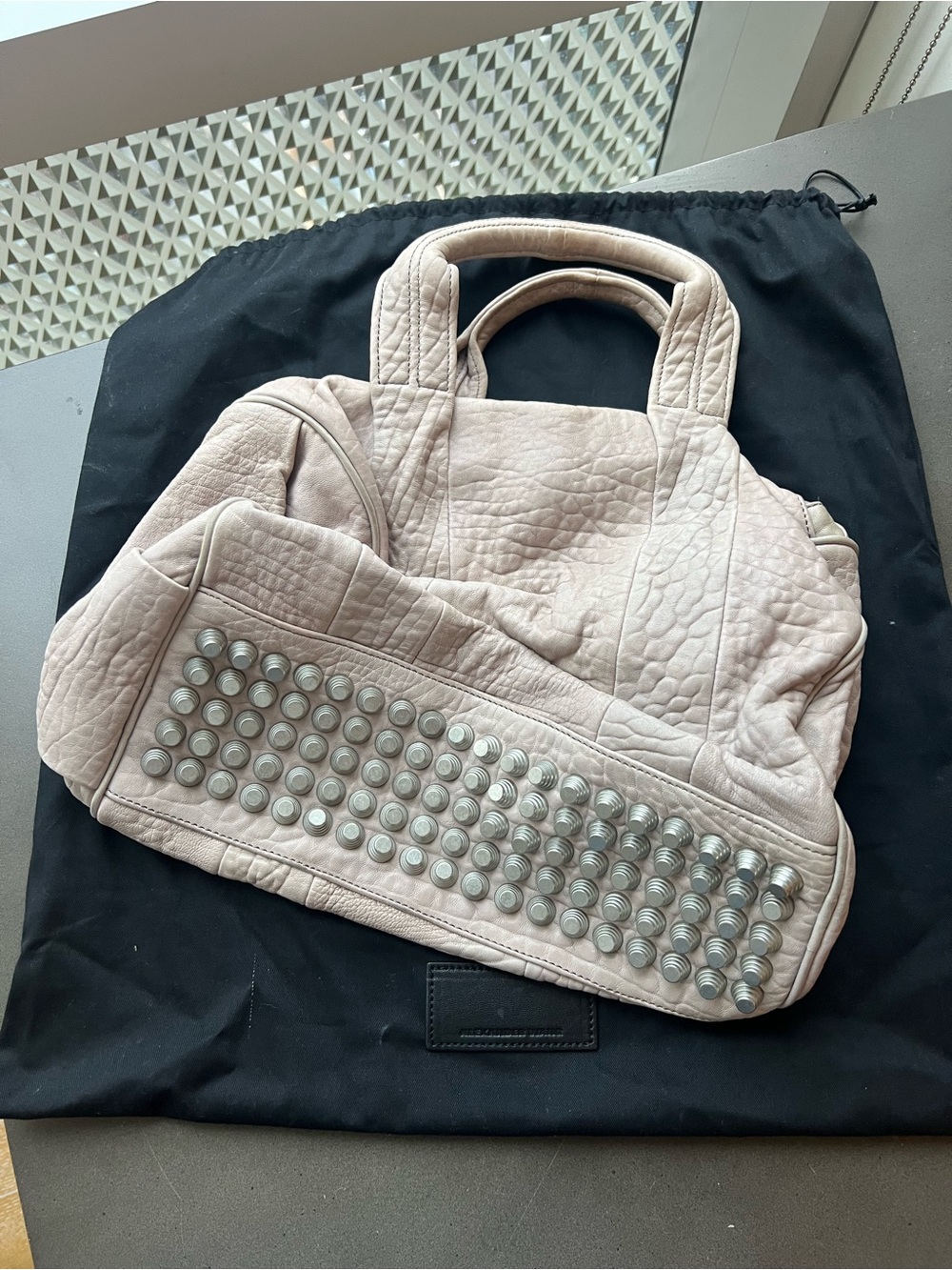 Alexander Wang Light Lavender Rockie Rocco Spike Bag